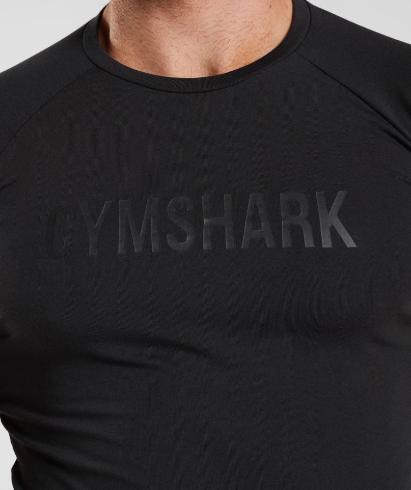 Men's Gymshark Apollo T-Shirts Black | NZ 3EKANX